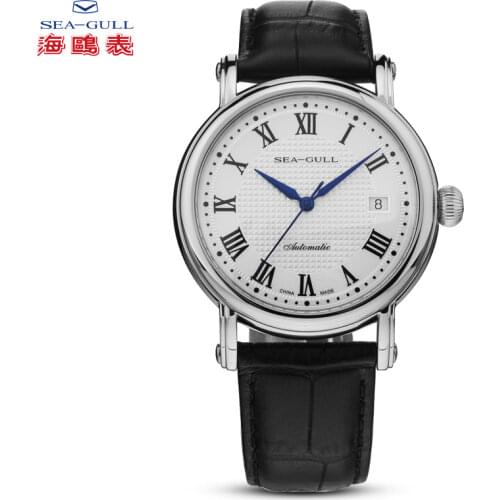 2019 new seagull business watch mens mechanical watch 50 meters waterproof leather fashion mens watch 819.368