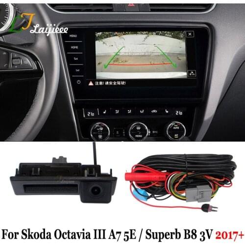 For Skoda Octavia A7 5E Superb B8 3V 2017 2018 2019 2020 2021 Original Screen / Car Rear View Backup Plug & Play Reverse Camera