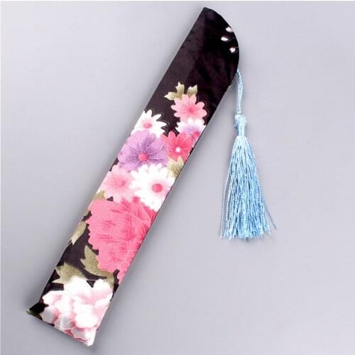 Elegant Folding Hand Fan Bag Holder Dustproof Protector Pouch Case Cover Wedding Party Gifts for 20-22cm Fan