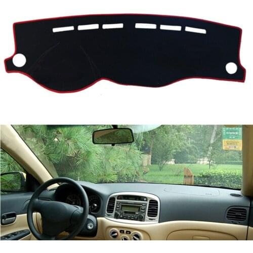 For Hyundai Accent 2006-2011 Dash Dashboard Mat Cover Pad ANTI-UV Sun Shade Instrument Protective Carpet Car Styling Accessories