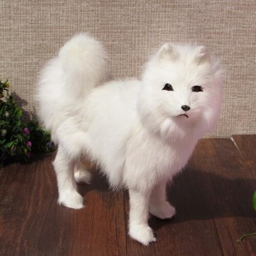 Dorimytrader Mini Samoyed Dog Simulation Plush Toy Lifelike Dog Dolls Children Birthday Gift Collection 24x8x20cm DY80031