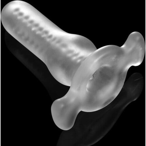 Soft Silicone Hollow Anal Plug Butt Extender Prostate Enlargement Butt Plugs Gay Anal Sex Toys for woman man Sex Masturbation