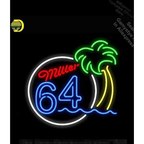 Neon Sign for Custom Miller Palm Tree Neon Tube sign handcraft Decorate Beer Metal Signs Garage Outdoor a Frame Sign neon art