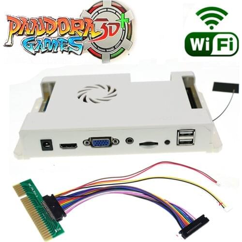New 3D Box WIFI Function 7000 In 1 Games HD Retro Arcade PCB Board USB Joystick Motherboard Jamma Adapter Sleep Cable