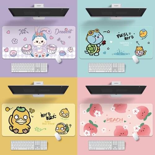 Office Home Computer Desk Mouse Pad Natural Rubber Laptop Cushion Desk Non-slip PC Gamer Large Lock Edge Cute gaming Mouse Pad