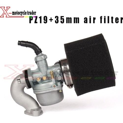 PZ19 19mm Carb Carburetor + 35mm Air Filter For ATV Quad Dirt Pit Trail Motor Bike Go Kart 50cc 70cc 90cc 110cc 125cc