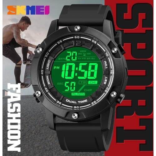 Large Character Luminous New Sports Special Forces Male Electronic Watch Swimming Waterproof Timing Alarm Clock Male Watch 1762