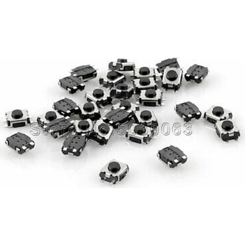100pcs/lot 3x4x2 touch switch SMD 4pin micro/key switch 3*3.5*2MM vertical tortoise switch