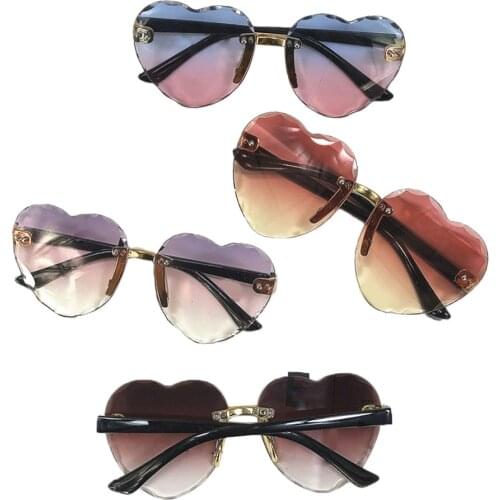 Baby Girl Sunglasses for Children Heart 2019 TR90 Black Pink Red Heart Sun Glasses for Kids Polarized Flexible
