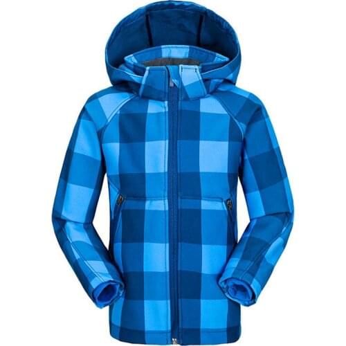 New Outdoor Sport Boys Wear Softshell Cartoon Animals Hooded Quick Dry Thermal Windproof Jackets Coat Camping & Hiking