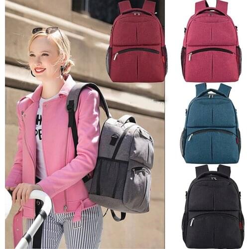 Fashion Mummy Diaper Bag Backpack Baby Nappy Tote Multifunctional Travel Nursing Hanging Stroller Large Capacity Play Mats