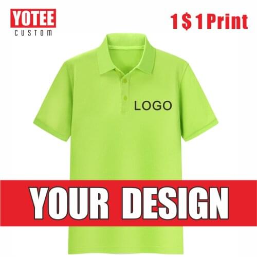 YOTEE2020 new cheap cotton short-sleeved polo shirt company group business casual custom embroidery mens polo custom 17 colors