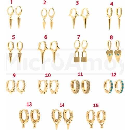 Ladies Pendant Earrings Fashion Accessories Copper Zircon Pendant Earring Charm