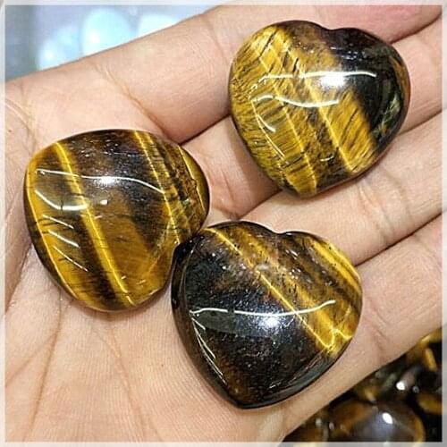 Nature gem stone heart shape No Hole nature semi precious stone for craft jewelry decoration size 30mm wholesale beads