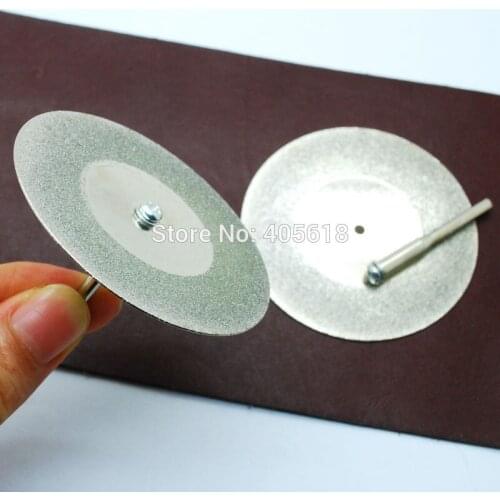 10pcs discs and 10 arbour 60mm Mini stone jade glass Diamond Cutting Discs Dremel sheet Tools Jewelry free shipping