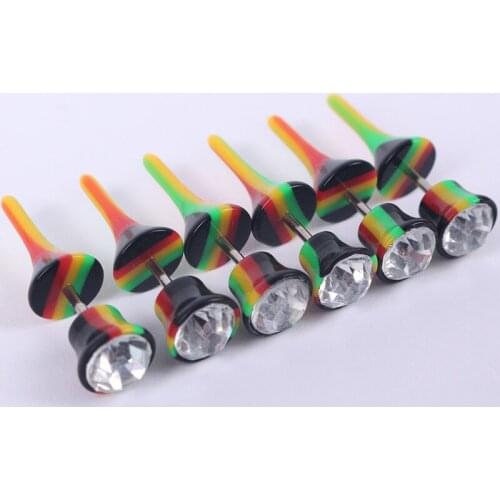 12PCS 1.2*6mm Feather Ear Cartilage Piercing Tragus Helix Studs Piercing Body Jewelry Stianless Steel Earrings Jewelry Women Men