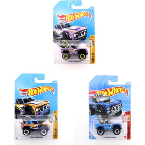 2021-163 Hot Wheels CUSTOM FORD BRONCO Mini Alloy Coupe 1/64 Metal Diecast Model Car Kids Toys Gift