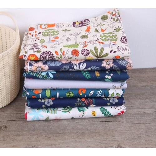 6Pcs/7Pcs 20*25cm Cotton Sewing Supplies DIY Handmade Patchwork Cloth Nice Gift Flower Pattern Fabric for Household Nordic Style