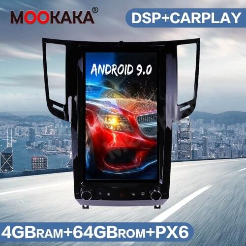 Tesla Style Android 9 64GB Car Radio GPS Navigation For Infiniti FX FX25 FX35 FX37 QX70 Auto Stereo Multimedia Player Audio PX6