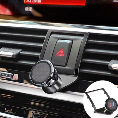 1pcs Black Aluminum Alloy Car Air Vent Mobile Phone Holder for BMW X 3 X4 G01 G02 2018-2020 Models Accessories