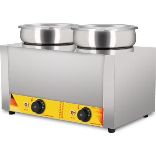 Food Warmers Electric Bain Marie Hot Pot /fruit soup jam sauce warmer machine with 2 tanks
