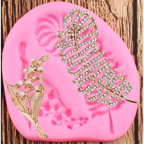 Feather Silicone Mold Flower Jewelry Resin Clay Mould Fondant Cake Decorating Tools Candy Chocolate Gumpaste Moulds