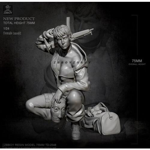 H75mm 1/24 Resin model kits DIY toy self-assembled TD-2548