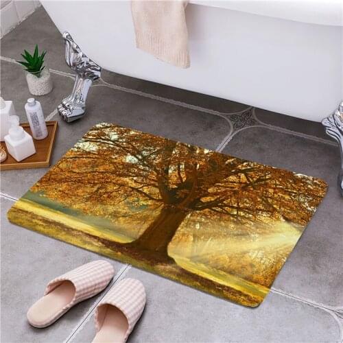 Golden Forest Entrance Door Floor Mat Door Mat Non-Slip Foot Pad Home Welcome Carpet For Hallway Bath Kitchen Doormat