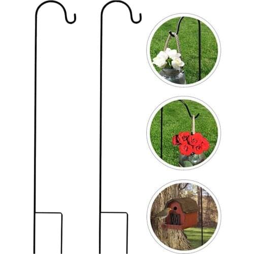 Shepherd Hooks Rust Resistant Garden Stake Outdoor Metal Plant Stand Hanger Bird Feeder Pole