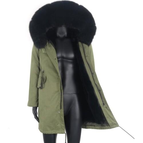 202 Long Men Parka Winter Jacket Warm Thick 7xl Natural Raccoon Fur Collar Real Fox Fur Coat Outerwear Streetwear Waterproof