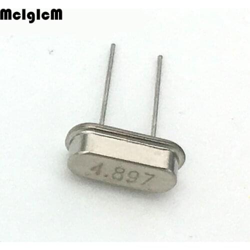 20pcs hc-49s 4.897MHz 20ppm 20pF quartz resonator