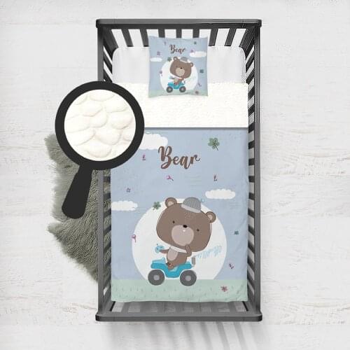 Kids Minky Blanket Super Soft and Warm Baby Blankets Children for Couch and Bed Car Brown Bear Model 251