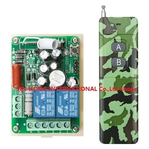 AC 220V 2 CH RF Wireless Remote Control Switch 1* Camouflage colors transmitter with 2 buttons & 1 pcs receiver