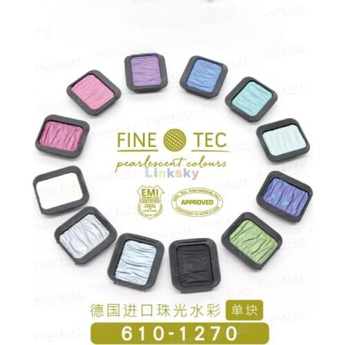 SEMA FINETEC Coliro 610-1270,Pearlescent Watercolor Pan Refill,Handmade in Germany and free of any animal ingredients
