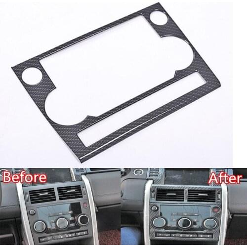Fit For Land Rover Discovery Sport 2015-2017 Car Central Dashboard Panel Frame Strip Trim Styling Sticker ABS Carbon Fiber Black