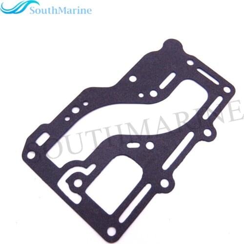 Boat Motor Exhaust Cover Gasket 350-02305-2 350023052M Fit Tohatsu Nissan Outboard Engine NS M 9.9HP 15HP 18HP 2-stroke, 2cyl