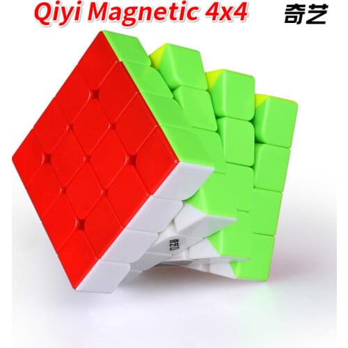 Qiyi Mofangge MS Series Magnetic 4x4x4 Black Magic Cube Stickerless Toys Twisty Speed PyramidMagnets Neo Cubo Educational Toys