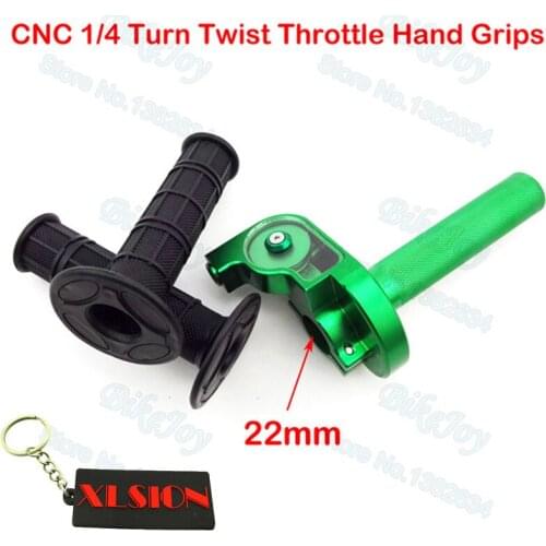 Grip CNC 1/4 Turn Twist Throttle 7/8" Hand Grips For XR50 CRF50 Mini Pit Dirt Bike Motorcycle Motocross