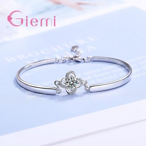 925 Sterling Silver Bracelets Vintage Style Sparkling Cubic Zirconia Hote Sale Fashion Jewelry Girls Party Engagement Wholesale