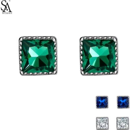 Серьги с камнями SA SILVERAGE China At AliExpress
