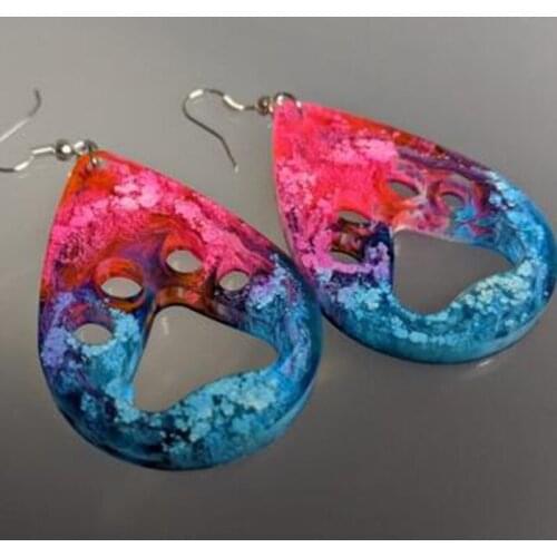 Earrings Pendant Epoxy Resin Mold Keychain Silicone Mould DIY Crafts Making Tool
