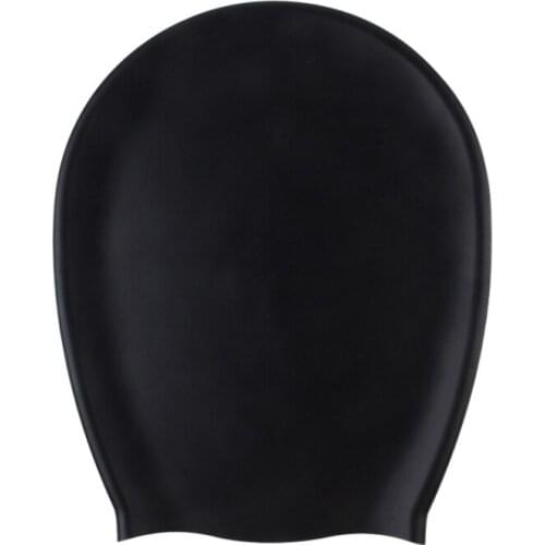 Unisex Adults Swimming Caps Plus Size Oversize Swim Pool Cap Silicone Diving Hat Long Hair Waterproof Protect Ears