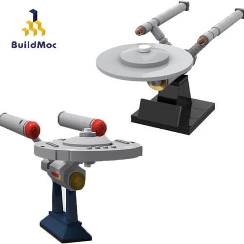 BuildMoc Star Plan Space Ship Enterprise NCC Building Blocks MOC Star Plan Battership Model Bricks Toys For Children