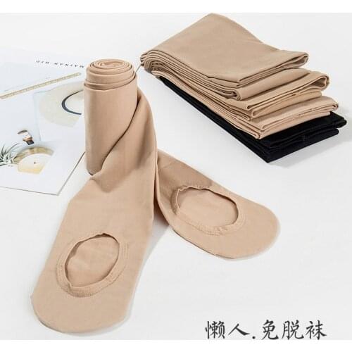 2020 Women Pantyhose 60d Lazy People Micro Pressure Thin Legs Skin Color Bottoming Super Elastic Anti Hook Sole Air Hole Tight
