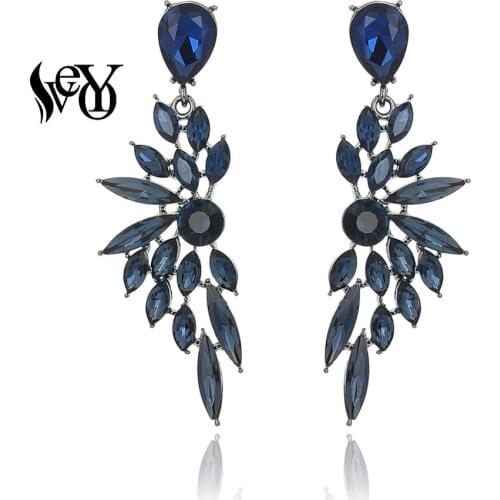 VEYO Fashion Jewelry Trendy symmetry design Drop Crystal Earrings for Women New