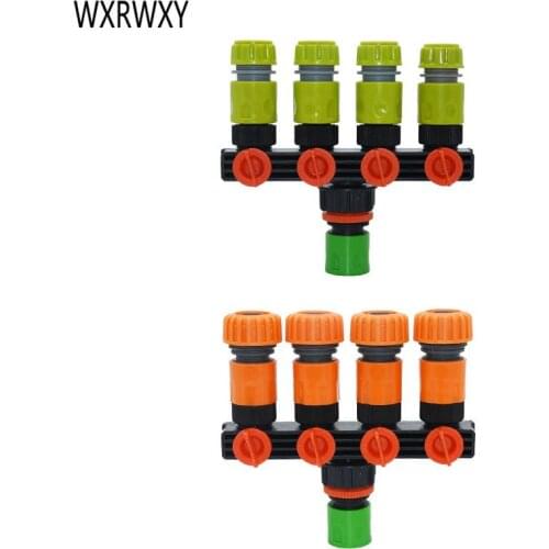 1/2 3/4 Irrigation hose water splitter Garden tap 4 way tap water pipe 4 way splitter connector cranes 1pcs