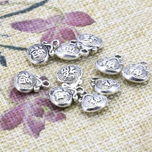 10PCS Copper Metal Pendant Women Girls Gifts Bag Shaped Lucky DIY Loose Finding Accessories Parts Jewelry Making Design 10x13mm