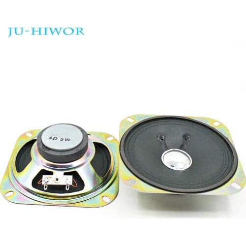 2pcs 4 Ohm 3W Loudspeaker 102MM 4 Inch Square Speaker 45MM External Magnetic Bright Hat Height 36MM