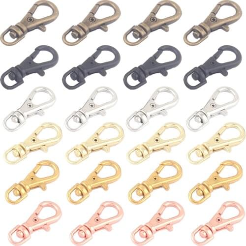 3mm Rose Gold Lobster Mini Swivel Snap Hook Clasps Claw Strap Purse Bag Handbag Push Gate Hook Keychain Clasp Key Ring Finding
