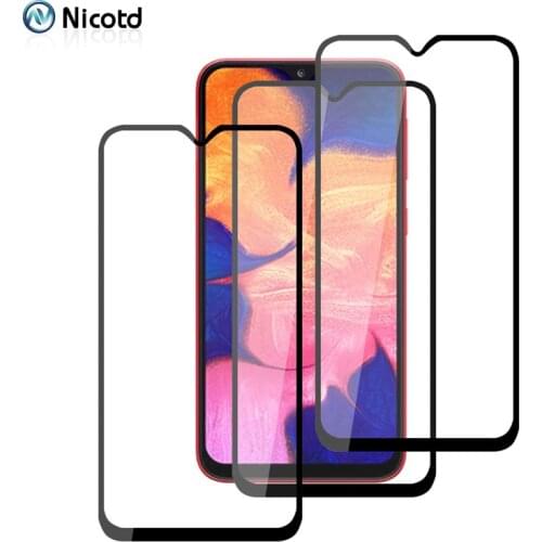 3 Piecs Full Cover Glass For Samsung Galaxy A10 6.2" Screen Protector 9H Protective Tempered Glass Film SM-A105F/DS SM-A105FN/DS